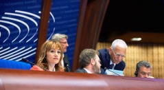 26. april 2017. (foto PSSE) Šefica stalne delegacije Narodne skupštine Aleksandra Đurović predsedava Skupštini Saveta Evrope